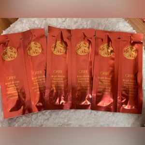 Oribe Bright Blonde Shampoo and conditioner 0.23 Oz Set Of 3 Sample Packets